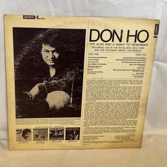 Don Ho And The Aliis East Coast West Coast (Vinyl, 1967) Reprise RS 6244 Good+ - Picture 3 of 12